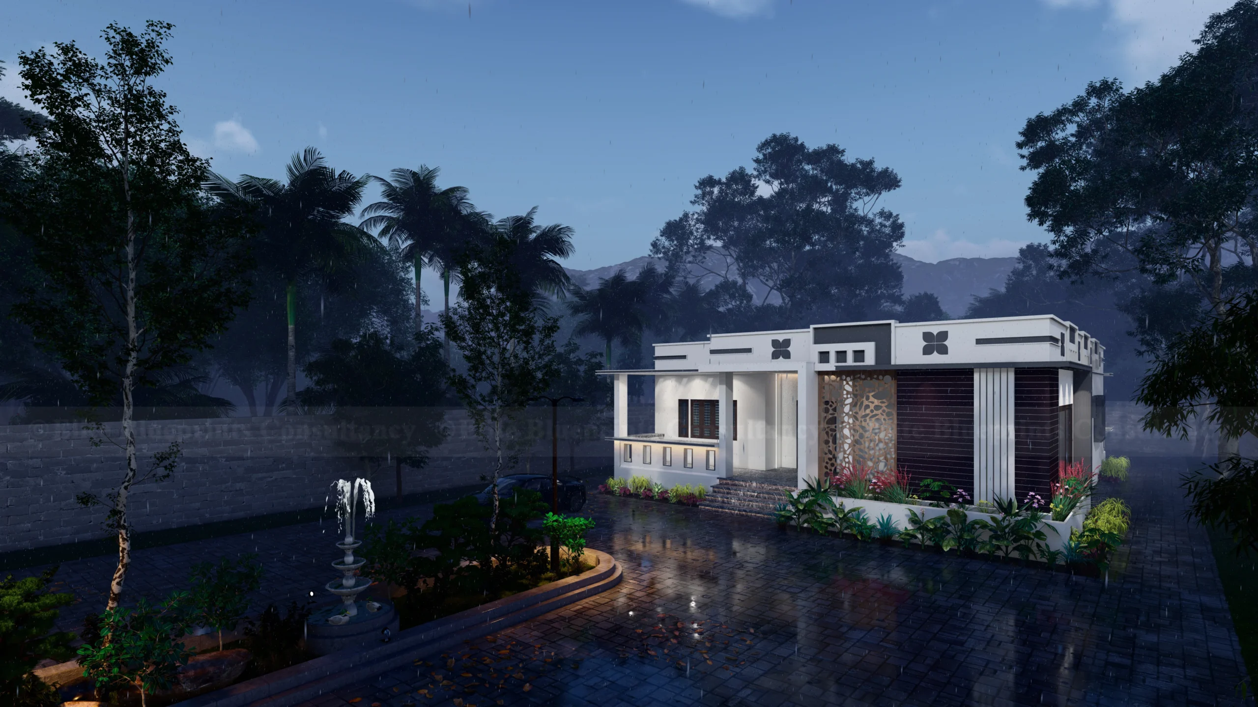 Exterior view of a Residential bungalow at Alipurduar, west bengal.