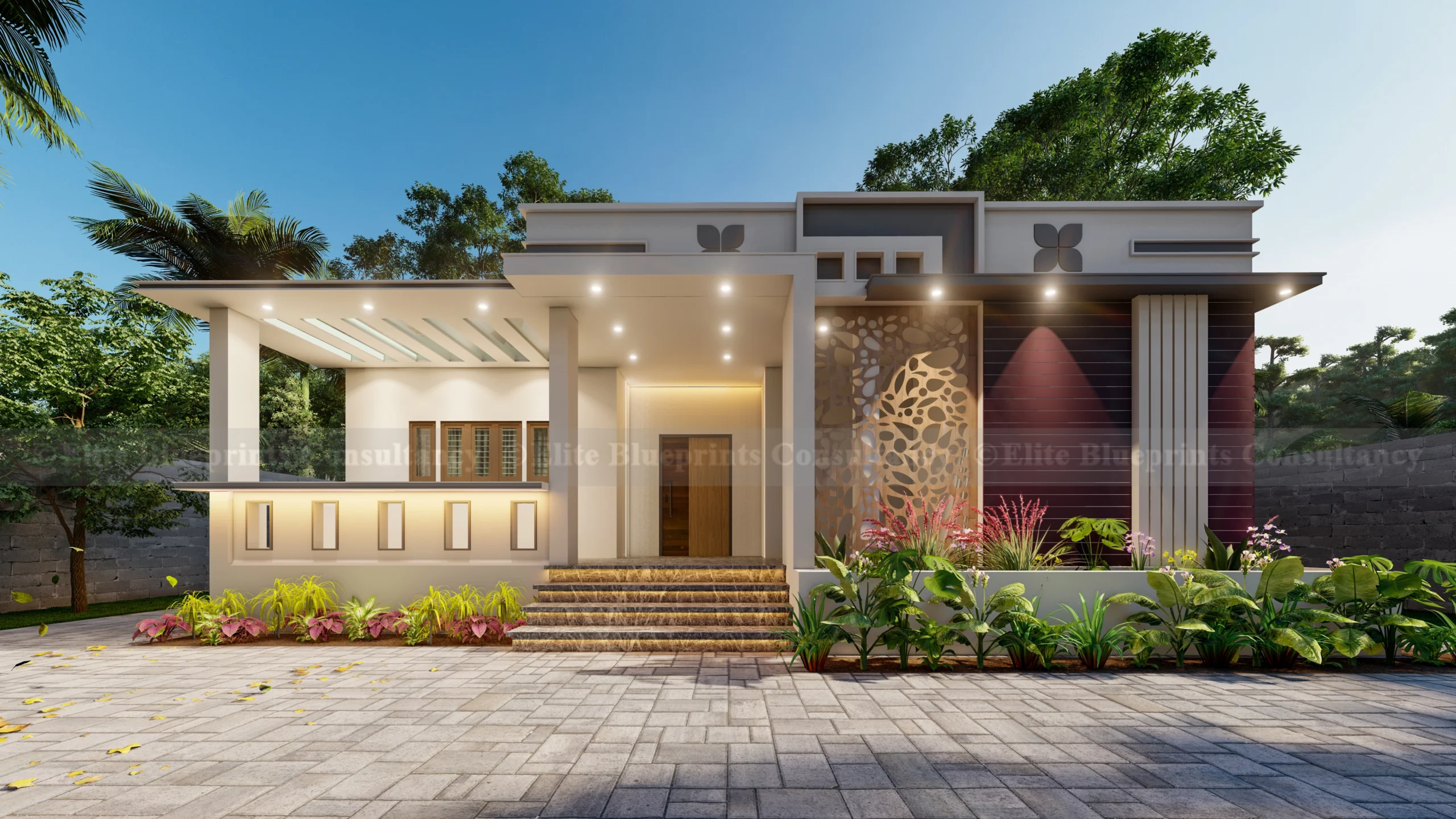 Exterior view of a Residential bungalow at Alipurduar, west bengal.