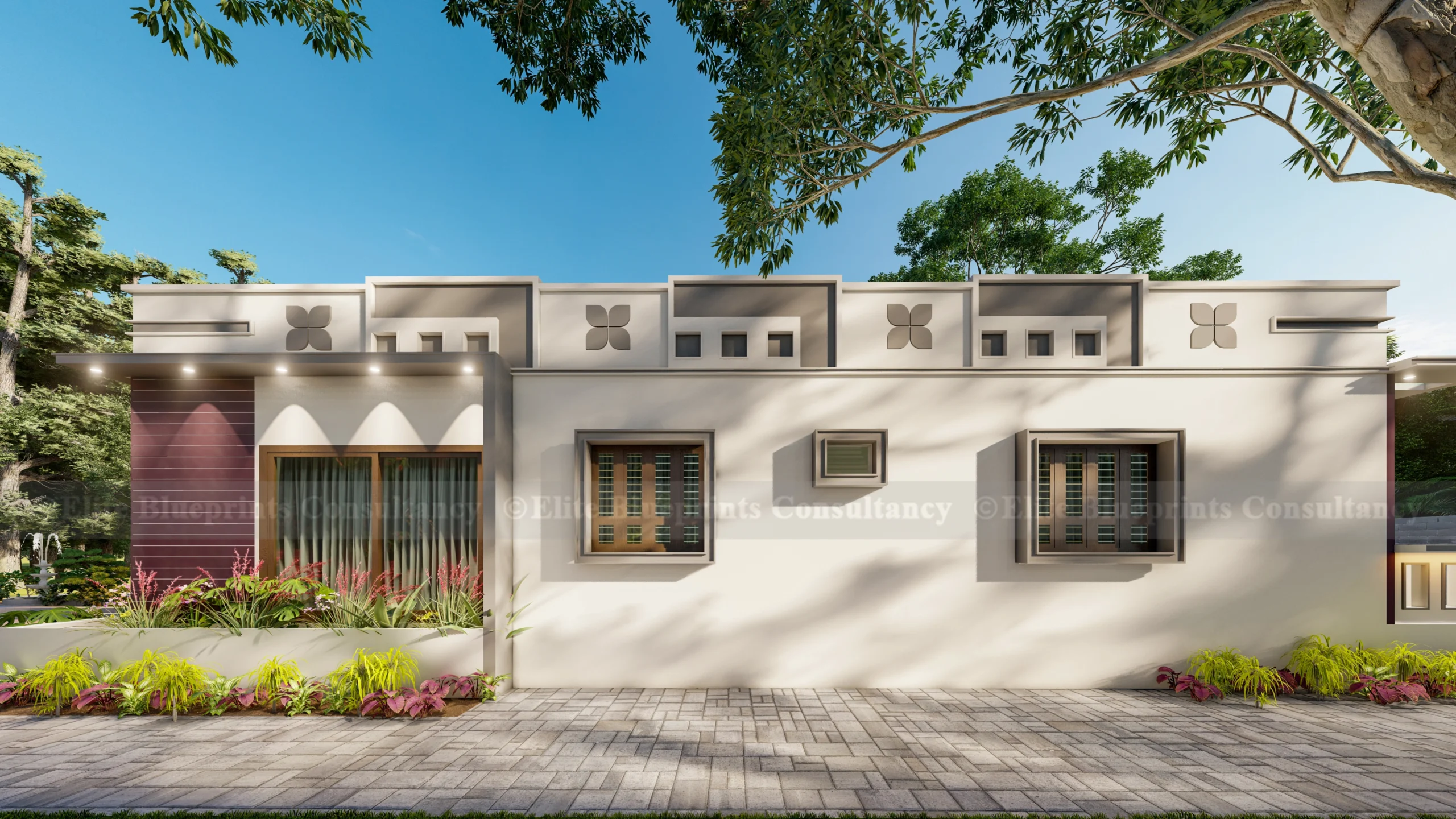 Exterior view of a Residential bungalow at Alipurduar, west bengal.