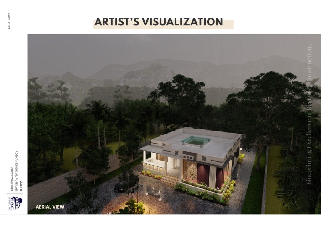 Exterior view of a residential bungalow at Alipurduar, West Bengal.